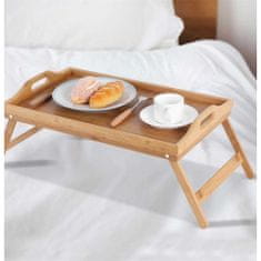 KRISBERG Krisberg snídaňový stolek do postele pro notebook 50x30x7cm KS2549