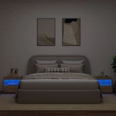 shumee Noční stolky s LED osvětlením 2 ks dub sonoma 50 x 40 x 45 cm