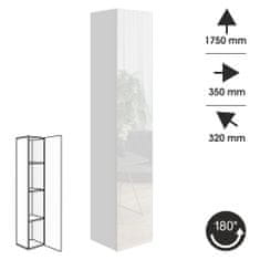 Nejlevnější nábytek Závěsná skříňka ANTOFALLA typ 4, bílá/bílý lesk