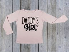 Dívčí bavlněné tričko Daddy´s Girl - růžové, vel. 122
