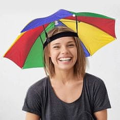 Deštník na hlavu 54 cm, vícebarevný