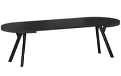 Signal Rozkládací kulatý jídelní stůl DOMINGO 100(250)x100x76 černý/černá