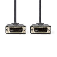 Nedis DVI kabel | DVI-I 24+5-pin Samec | DVI-I 24+5-pin Samec | 2560x1600 | Niklovaný | 2,00 m | Rovný | PVC | Černá | Igelitová taška 
