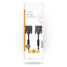Nedis DVI kabel | DVI-I 24+5-pin Samec | DVI-I 24+5-pin Samec | 2560x1600 | Niklovaný | 2,00 m | Rovný | PVC | Černá | Igelitová taška 