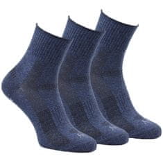  zkrácené antibakteriální ponožky jemný svěr Siltex 93007 3pack, modrá, 47-50
