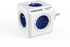 CubeNest PowerCube Original rozbočka-5ti zásuvka, modrá