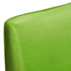 Greatstore Hladké strečové potahy na židle 4 ks zelené
