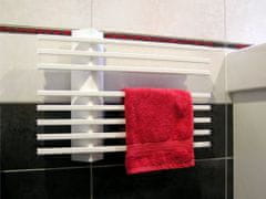 Elektrický sušák ručníků LINER.ES s vidlicí a spínačem, 550 x 395 x 80, bílý, výkon 80 Wattů