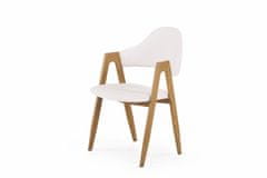 Halmar Jídelní židle K247 - bílá / dub medový
