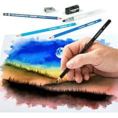 Staedtler Akvarelové pastelky "Design Journey", sada 12ks, se štětcem, pryží, ořezávátkem, graf. tužkami 61 14610C