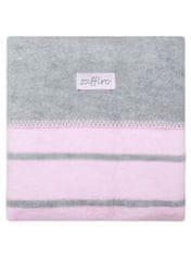 Womar Dětská bavlněná deka 75x100 cm šedo-růžová