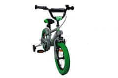 Sportovní dětské kolo pro kluky, 14", šedá / zelená