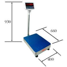 podlahová váha TSCALE ELW-PB4050, 150kg/50g, 400x500mm