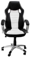 Hawaj Kancelářská židle Racing Deluxe bílo-černé