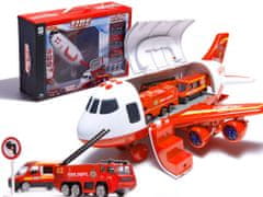 Ikonka Dopravní letadlo + 3 hasičské vozy
