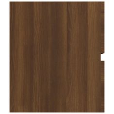 Greatstore Umyvadlová skříňka hnědý dub 90x38,5x45 cm kompozitní dřevo