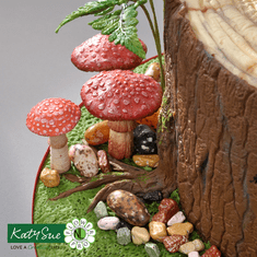Silikonová formička a žilkovač houby Toadstools and Mushrooms 