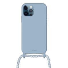 ArtWizz HangOn Silicone kryt pro iPhone 12 Pro Max se šňůrkou, modrý