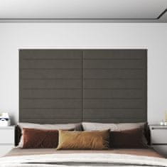 Greatstore Nástěnné panely 12 ks tmavě šedé 90 x 15 cm samet 1,62 m²