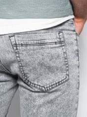 OMBRE Pánské džíny Skinny Fit Thinrin šedá XL