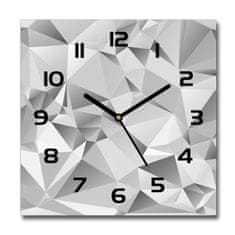 Wallmuralia Skleněné hodiny čtverec Abstrakce 3D černé 30x30 cm