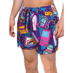 OMBRE Pánské šortky plavecké BECKETT fialová barva MDN115965 S