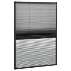 Greatstore Plisovaná okenní síť proti hmyzu se zástěnou hliník 80 x 120 cm
